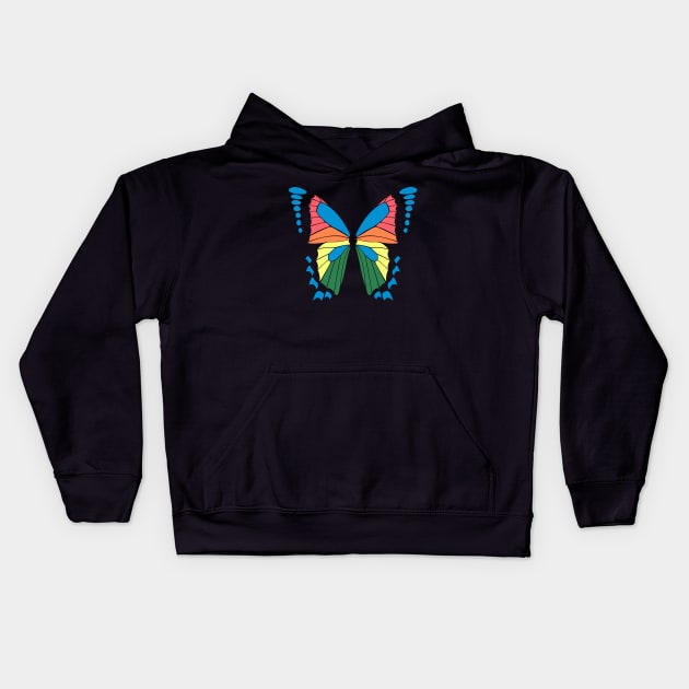 90s butterfly Kids Hoodie by ElectricPeacock